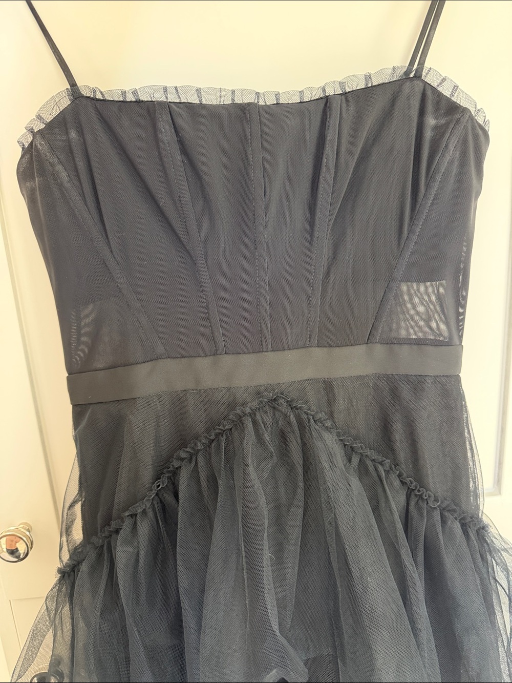 BCBGMaxAzria Black Tiered Oly Gown Dress - Picture 10 of 12